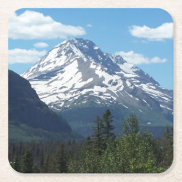 Montana-Gebirgsschnee-Untersetzer Rechteckiger Pappuntersetzer