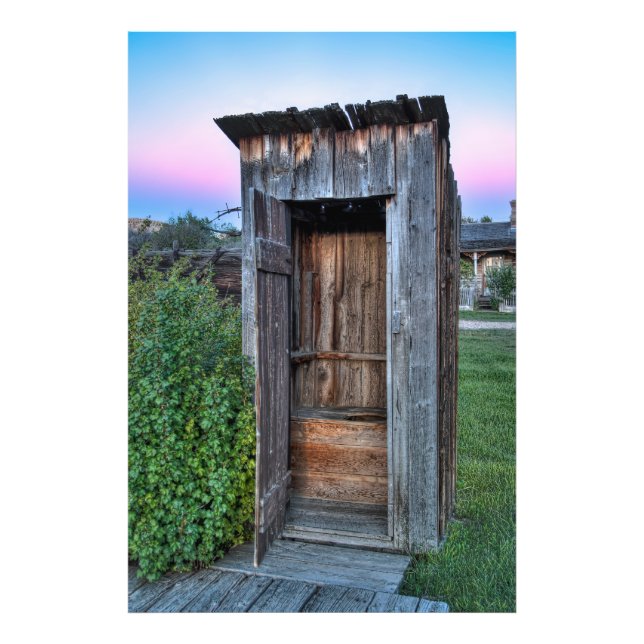 Montana Ghost Stadt Outhouse Fotodruck (Vorne)