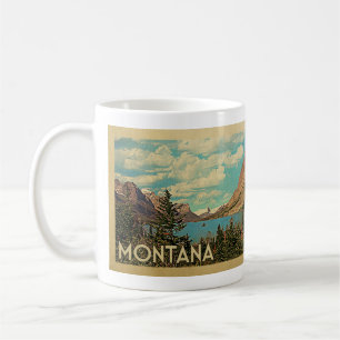 Montana-Gletscher-Park-Vintage Reise Kaffeetasse