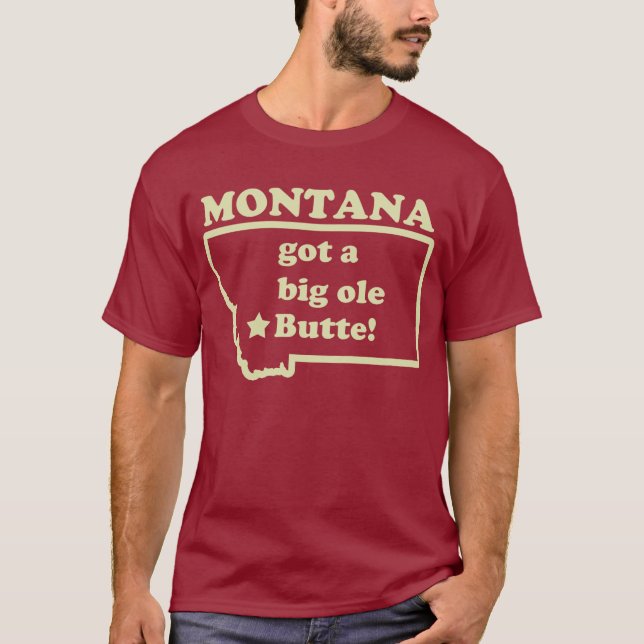Montana got einen großen Ole (alten) Butte T-Shirt (Vorderseite)