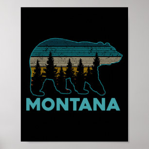 Montana Grizzly Bär Souvenir Poster