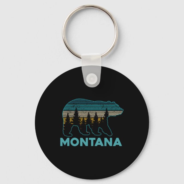 Montana Grizzly Bear Souvenir  Schlüsselanhänger (Vorderseite)