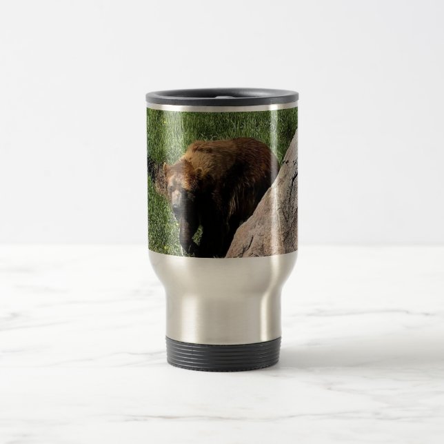 Montana Grizzly Bear Travel Mug Reisebecher (Mittel)