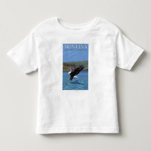 Montana -- Großer Himmel CountryDiving Eagle Kleinkind T-shirt