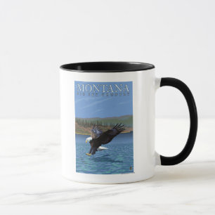 Montana -- Großer Himmel CountryDiving Eagle Tasse
