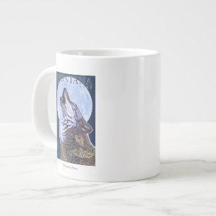 Montana -- Großer Himmel CountryHowling Wolf Jumbo-Tasse