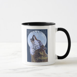 Montana -- Großer Himmel CountryHowling Wolf Tasse