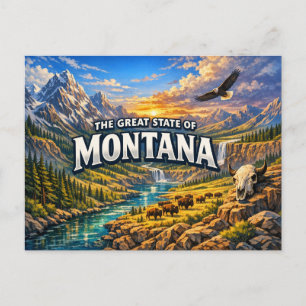 Montana Grußkarte  Postkarte