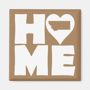 Montana Home Heart State Friends Magnet