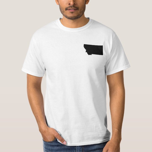 Montana in Schwarz und Weiß T-Shirt (Vorderseite)
