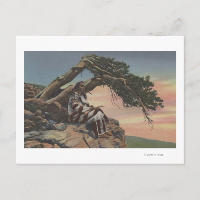 Montana - Indischer Chef des Glacier-Nationalparks Postkarte (Vorderseite)