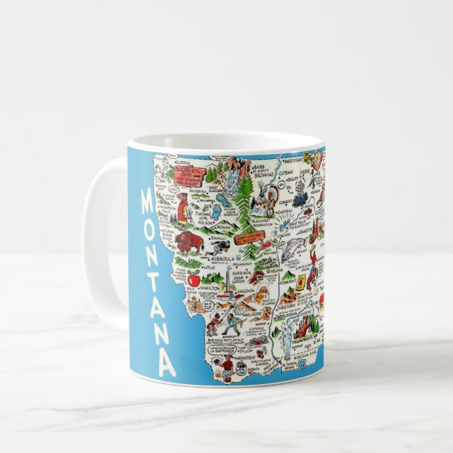 Montana Karte Tasse (Vorderseite Links)
