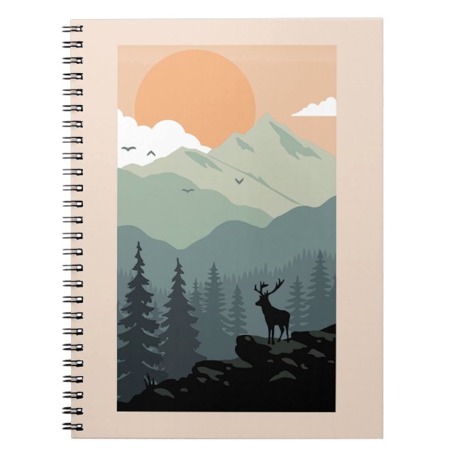 Montana Landschaft Kunst Vintage Fotos Alte Ästhet Notizblock (Vorderseite)