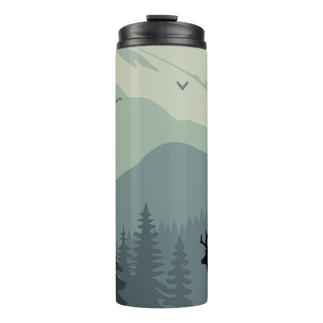 Montana Landschaft Kunst Vintage Fotos Alte Ästhet Thermosbecher (Vorderseite)