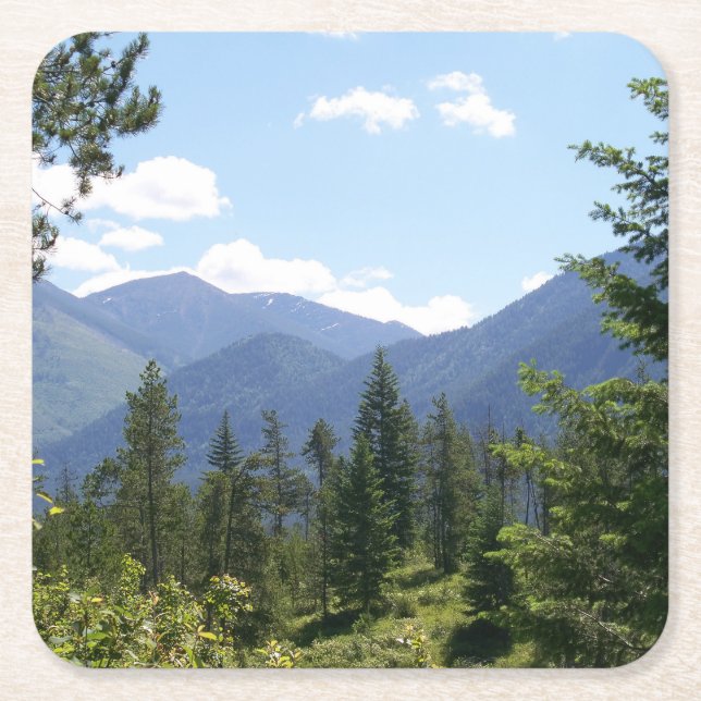 Montana Landschaft Landschaftliche Aussicht Rechteckiger Pappuntersetzer (Vorderseite)