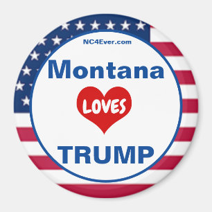 Montana LIEBEN TRUMP Patriotischer Kühlschrank Magnet