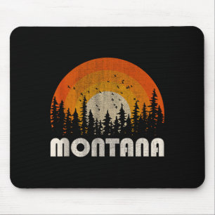 Montana - lustige Natur Vintage-Wandern 60er 70er Mousepad