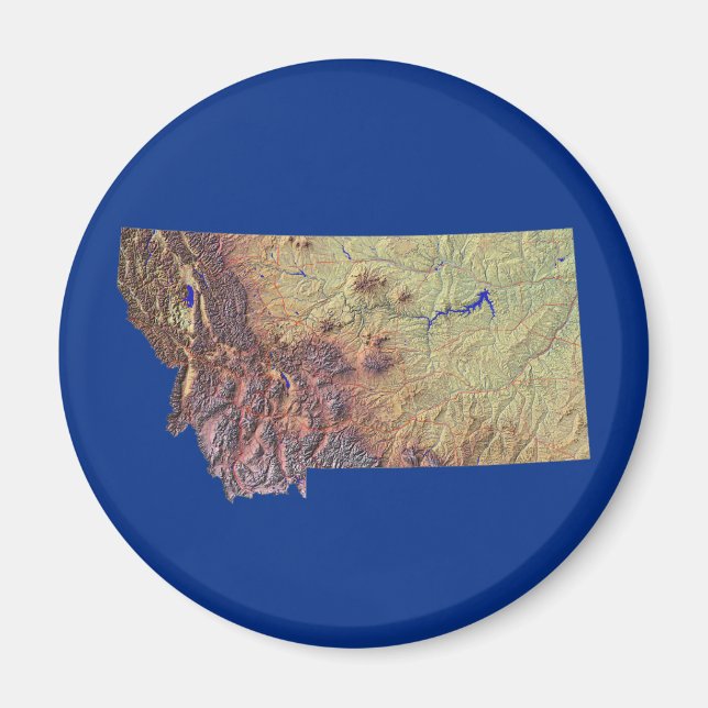 Montana Map Magnet (Vorne)