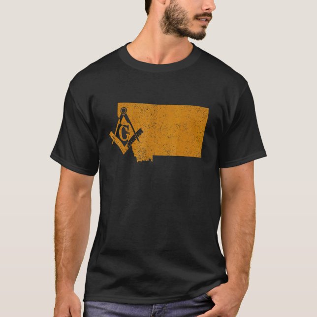 Montana Masons Grand Lodge Af&am Freemason Father' T-Shirt (Vorderseite)