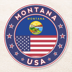 Montana, Montana Telefonzelle, Montana Aufkleber, Runder Pappuntersetzer