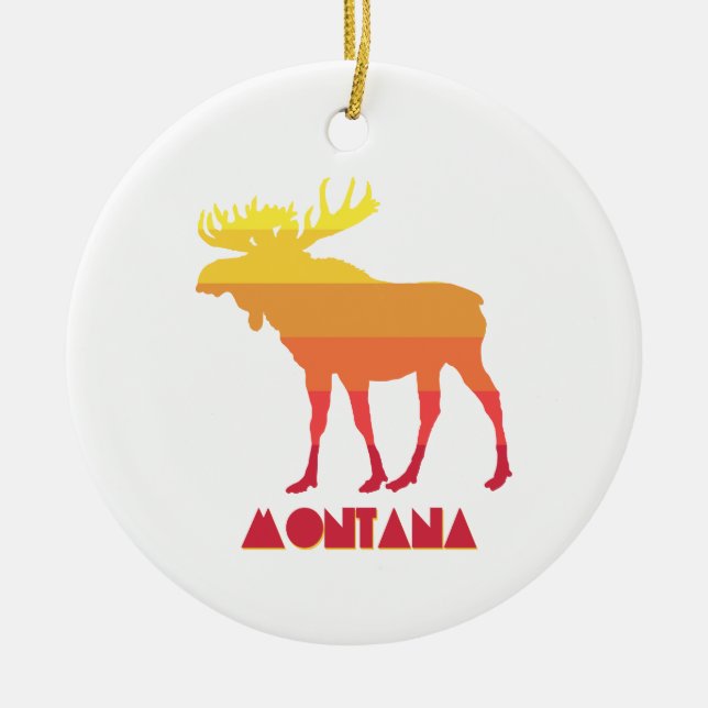 Montana Moose Keramik Ornament (Vorne)
