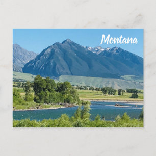 Montana Mountains River Travel Souvenir Postkarte