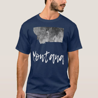 Montana MT Karte Grunge Vintag Graphic Zuhause Sta T-Shirt