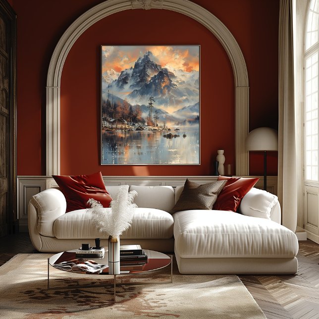 Montaña Nevada: Impresionista y Realista Poster (Von Creator hochgeladen)