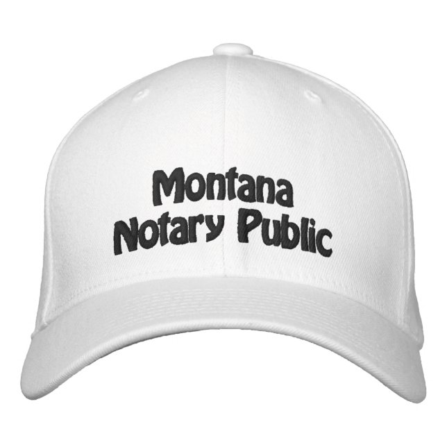 Montana Notary Public Sticked Baseball Cap Bestickte Baseballkappe (Vorderseite)