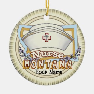 Montana Nurse Keramik Ornament