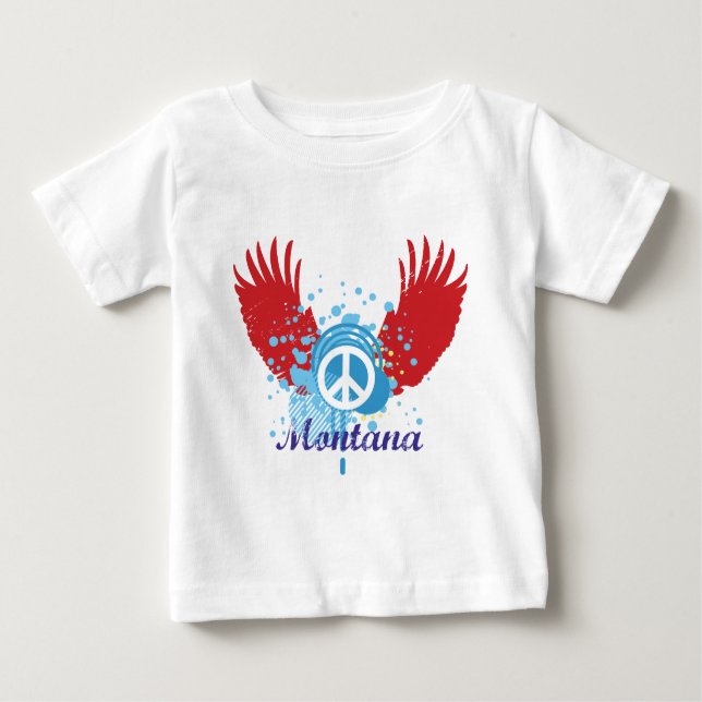 Montana Peace Sign Baby T-shirt (Vorderseite)