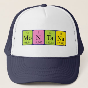 Montana Periodischer Tabellenname Truckerkappe