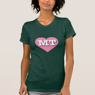Montana Pink Heart - I Liebe MT T-Shirt