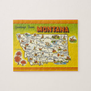 Montana Postcard Karte Jigsaw Puzzle