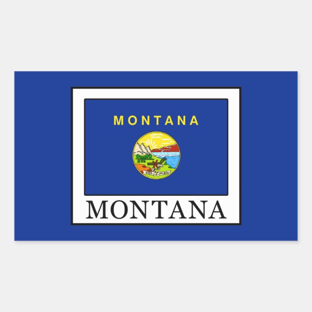 Montana Rechteckiger Aufkleber (Vorderseite)