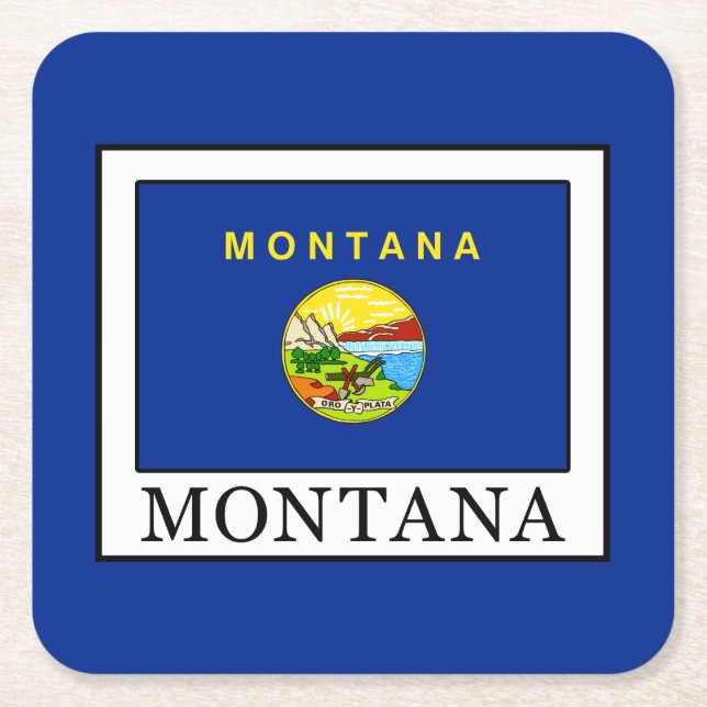 Montana Rechteckiger Pappuntersetzer (Vorderseite)