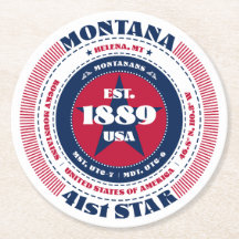 Montana Red White Blue Typografie