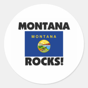 Montana Rocks Runder Aufkleber