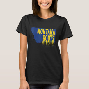 Montana Roots auf Montana Staat Silhouette T-Shirt