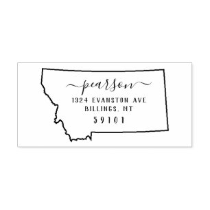 Montana-Rücksendeadresse-Briefmarke Selbst-Mit Permastempel