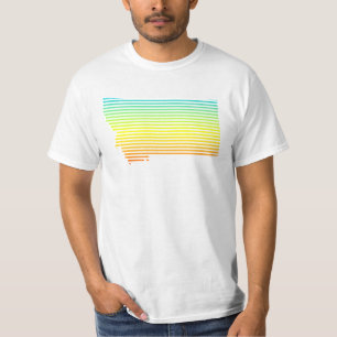 Montana-Schauer verblassen T-Shirt