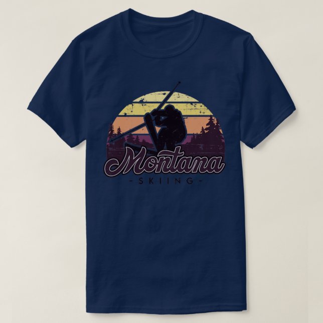 Montana Skifahrt1 T-Shirt (Design vorne)