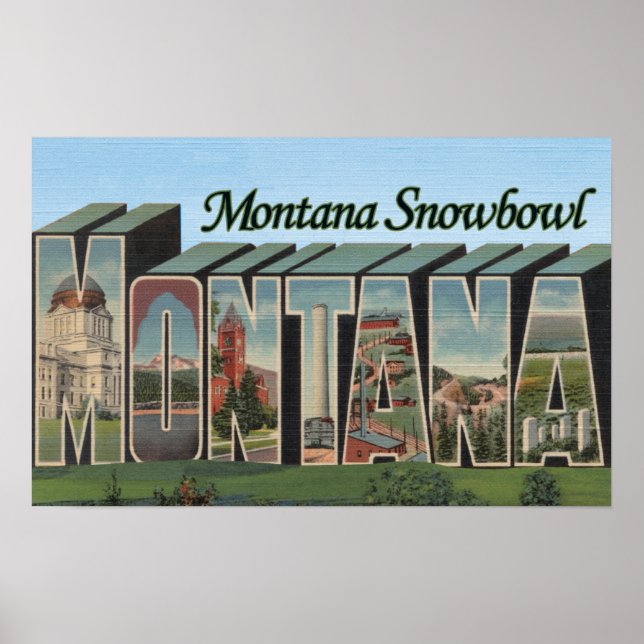 Montana Snowbowl, Montana Poster (Vorne)