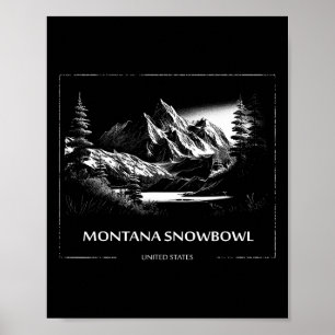 Montana Snowbowl Vereinigte Staaten Skifahren Skif Poster