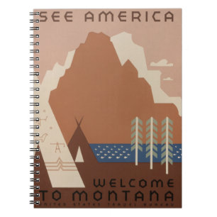 Montana Staat: Berge, Stämme, Big Sky Country Notizblock