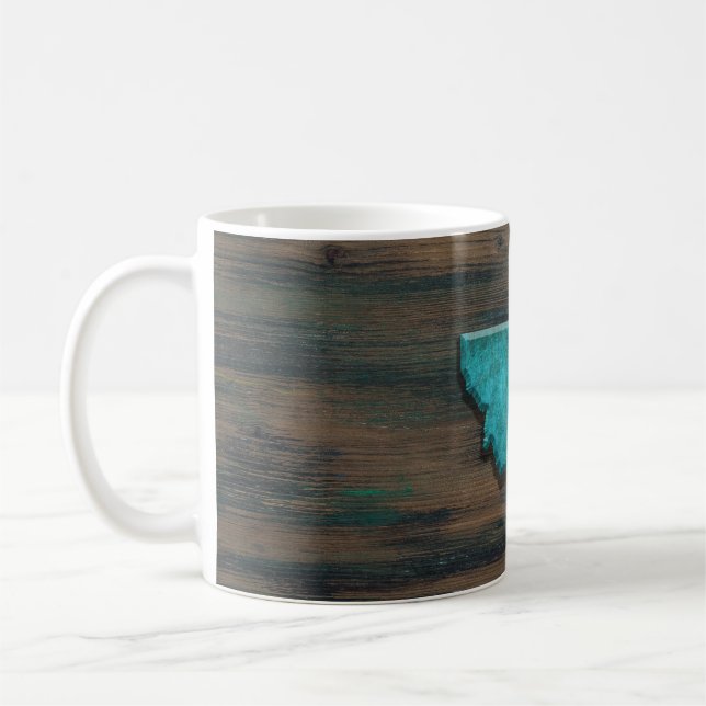 Montana Staat Form Aquamarin Kaffeetasse (Links)