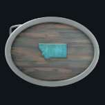 Montana Staat Form Aquamarin Ovale Gürtelschnalle<br><div class="desc">Montana Staat Form Aquamarin</div>