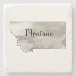 Montana Staat Illustration Steinuntersetzer