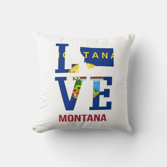 Montana Staat Liebe Kissen (Vorderseite)