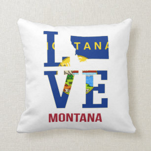 Montana Staat Liebe Kissen